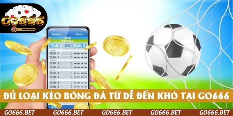 Đủ loại kèo bóng đá từ dễ đến khó tại GO666