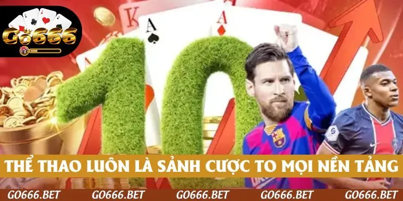 Thể thao luôn là sảnh cược sôi động tại mọi nền tảng